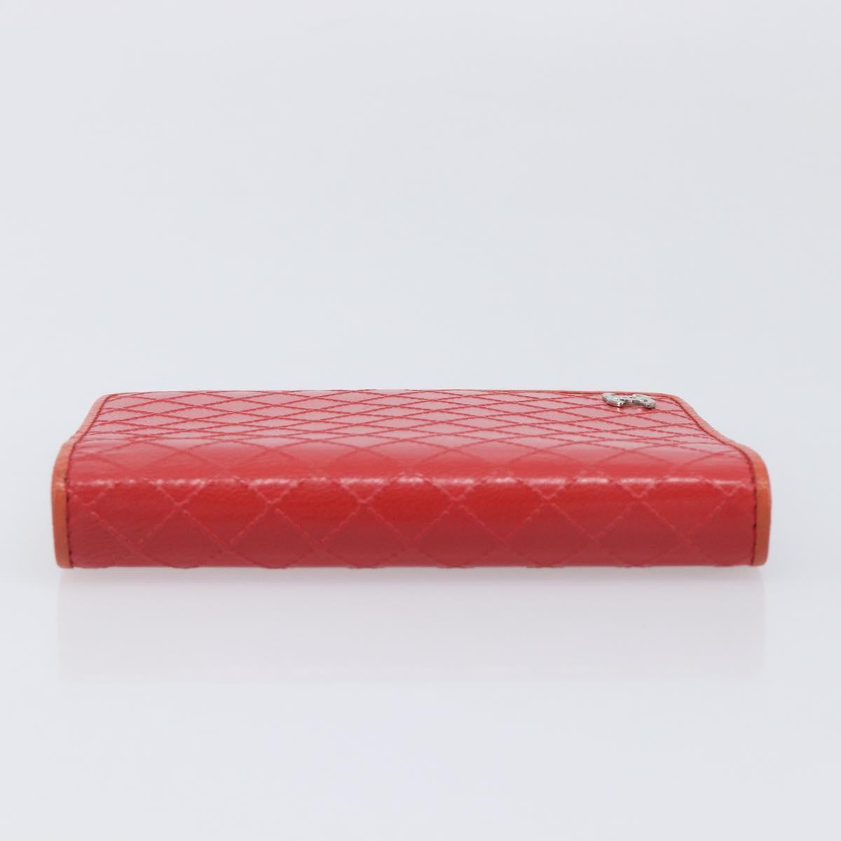 CHANEL Bicolore Day Planner Cover Leather Red Silver CC Auth gh2449V