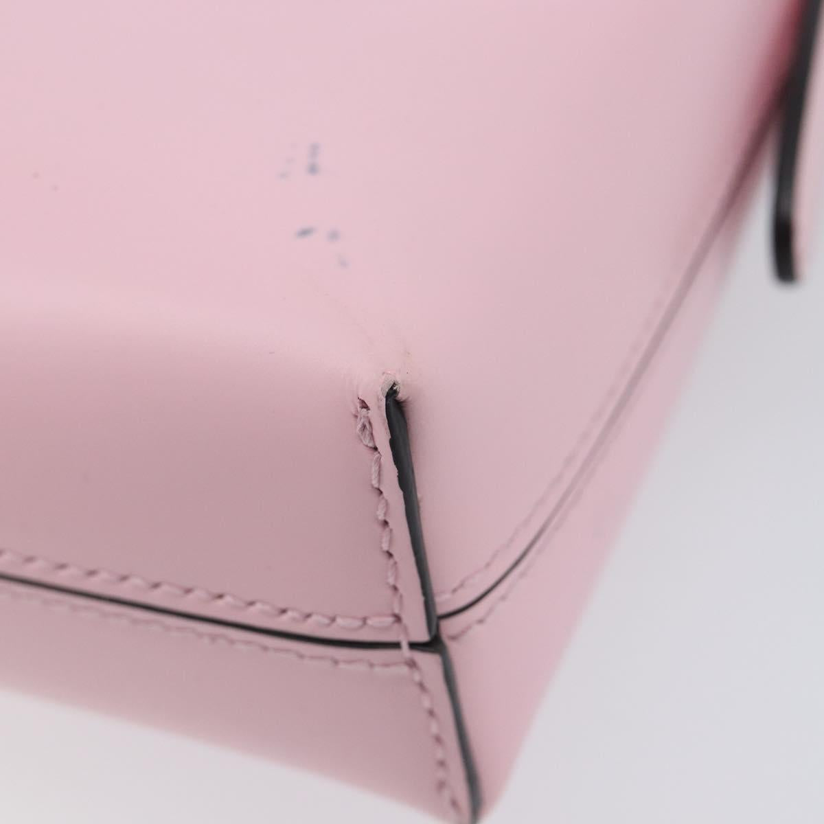 Salvatore Ferragamo Gancini Mini Hand Bag Leather Pink Auth gh2461V