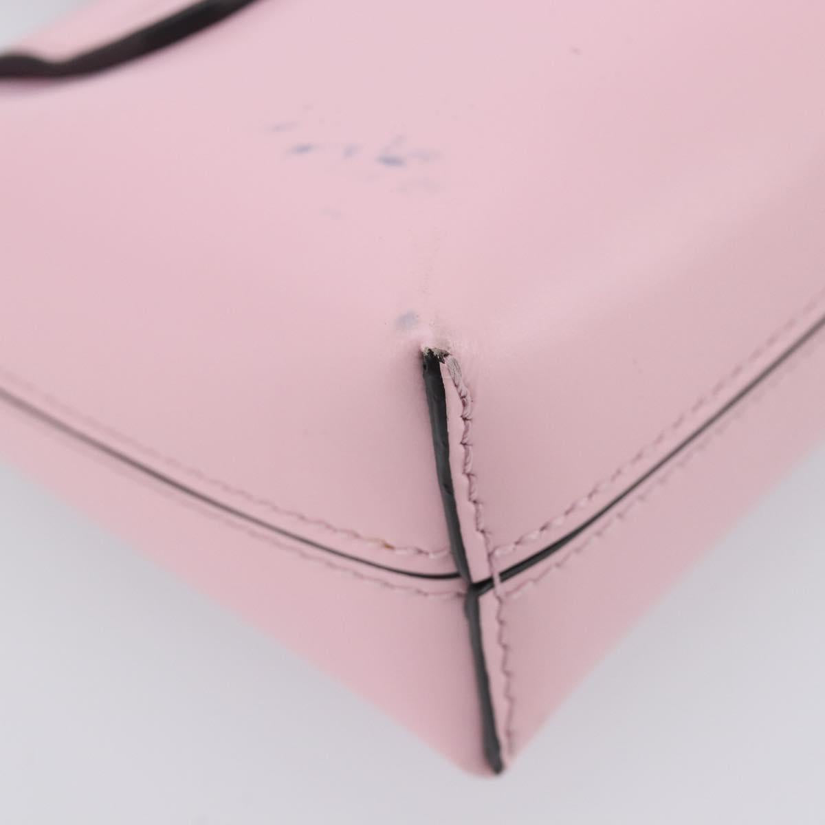 Salvatore Ferragamo Gancini Mini Hand Bag Leather Pink Auth gh2461V