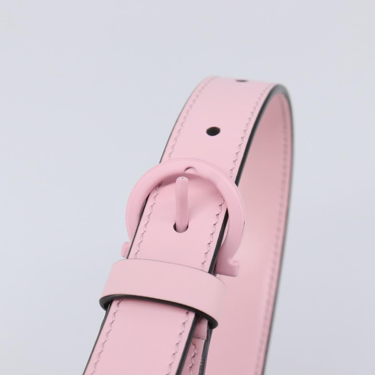 Salvatore Ferragamo Gancini Mini Hand Bag Leather Pink Auth gh2461V
