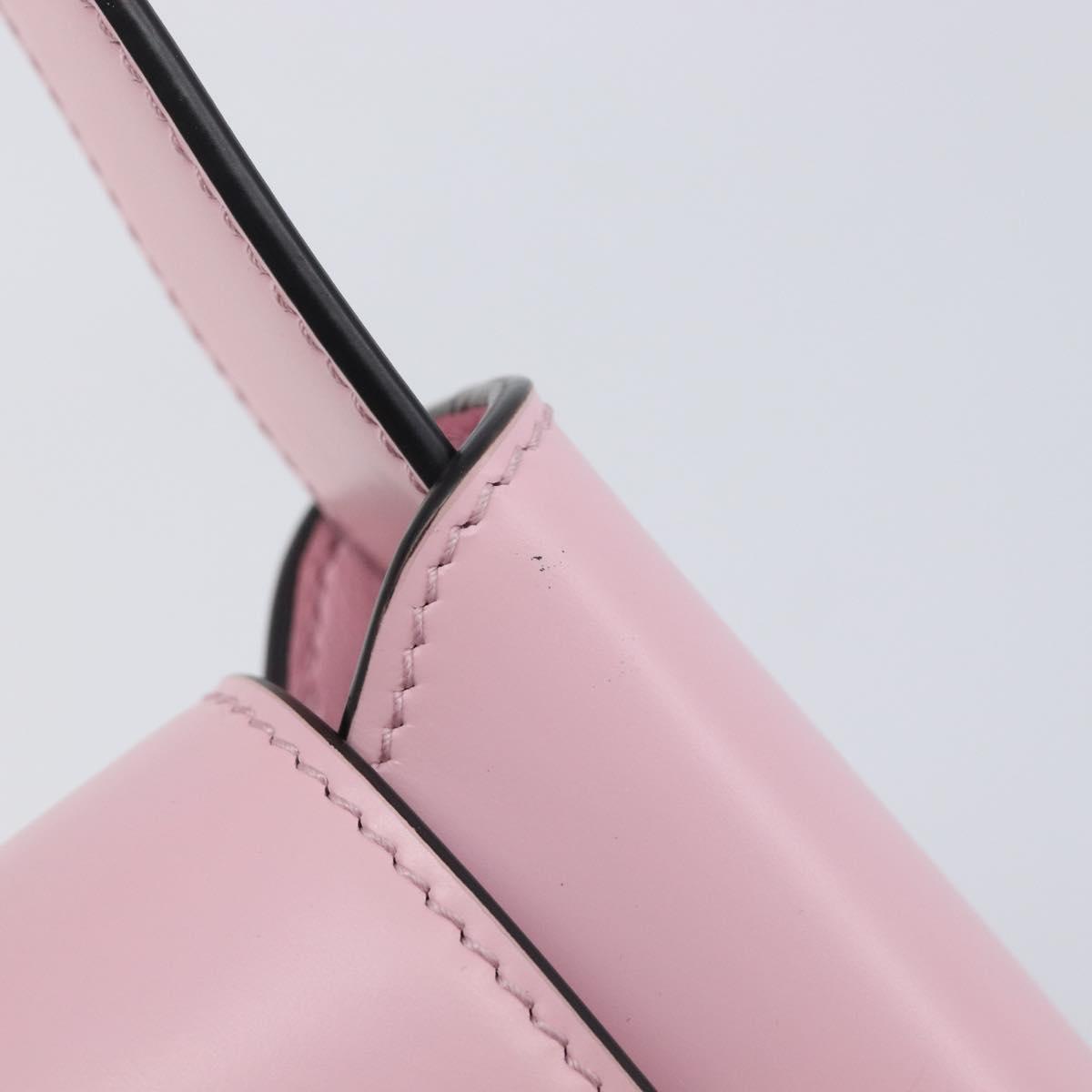 Salvatore Ferragamo Gancini Mini Hand Bag Leather Pink Auth gh2461V
