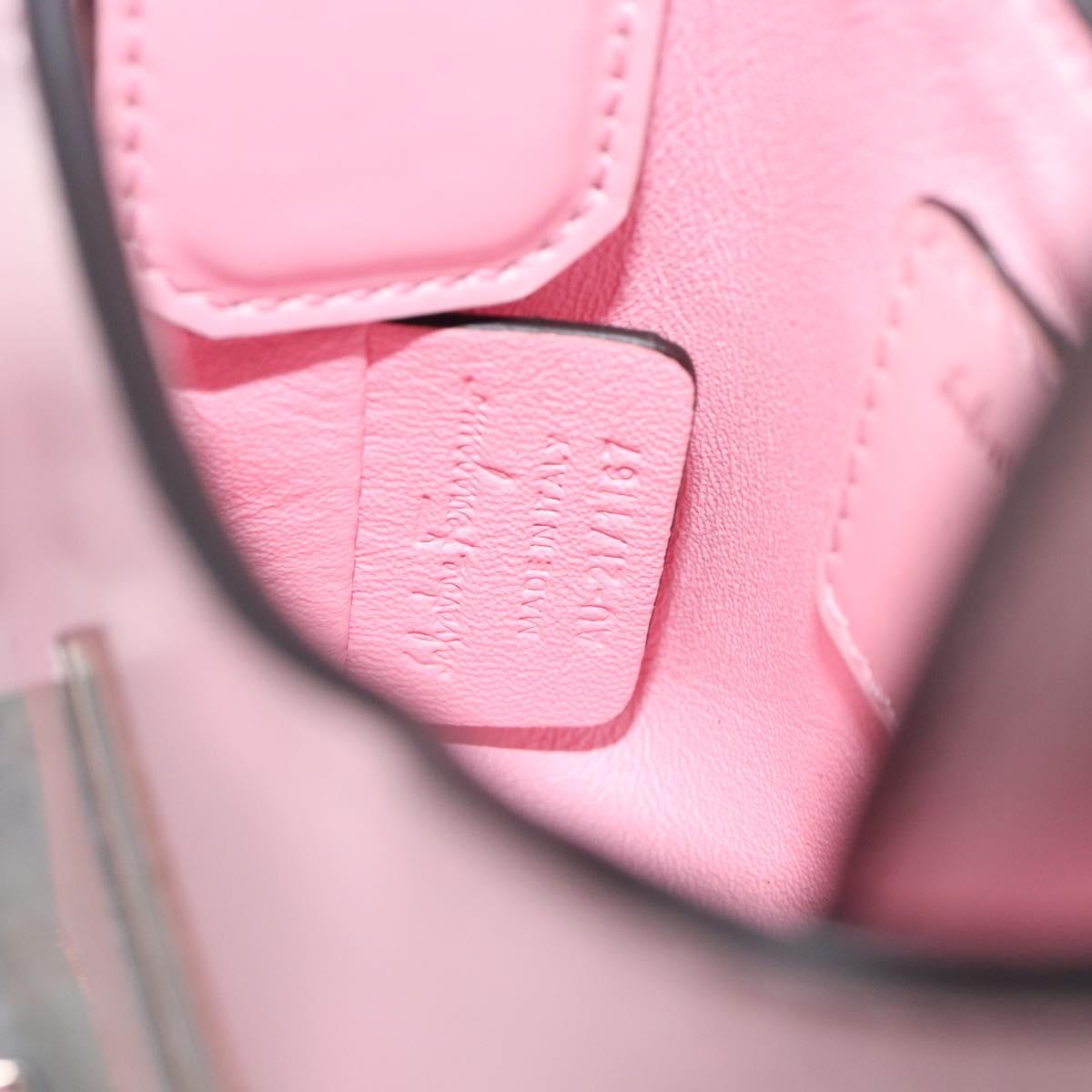 Salvatore Ferragamo Gancini Mini Hand Bag Leather Pink Auth gh2461V