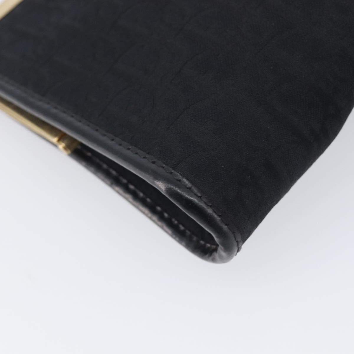 Christian Dior Trotter Clutch Bag Black Silver Auth gh2463A