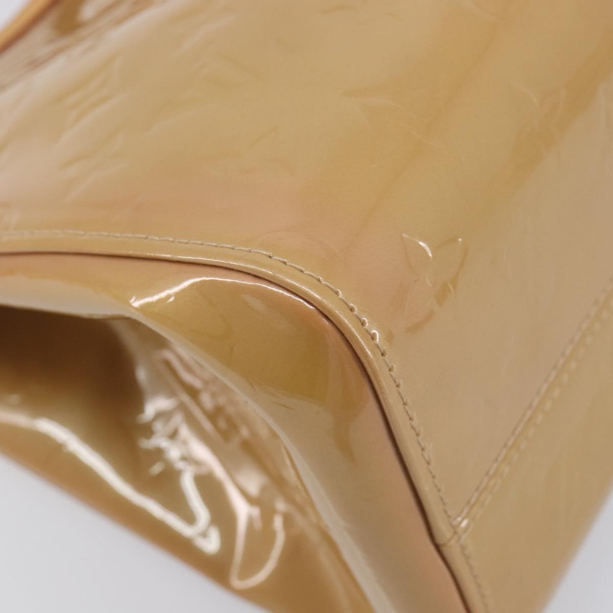 LOUIS VUITTON Monogram Vernis Maple drive Hand Bag Noisette M91376 Auth gh2464V