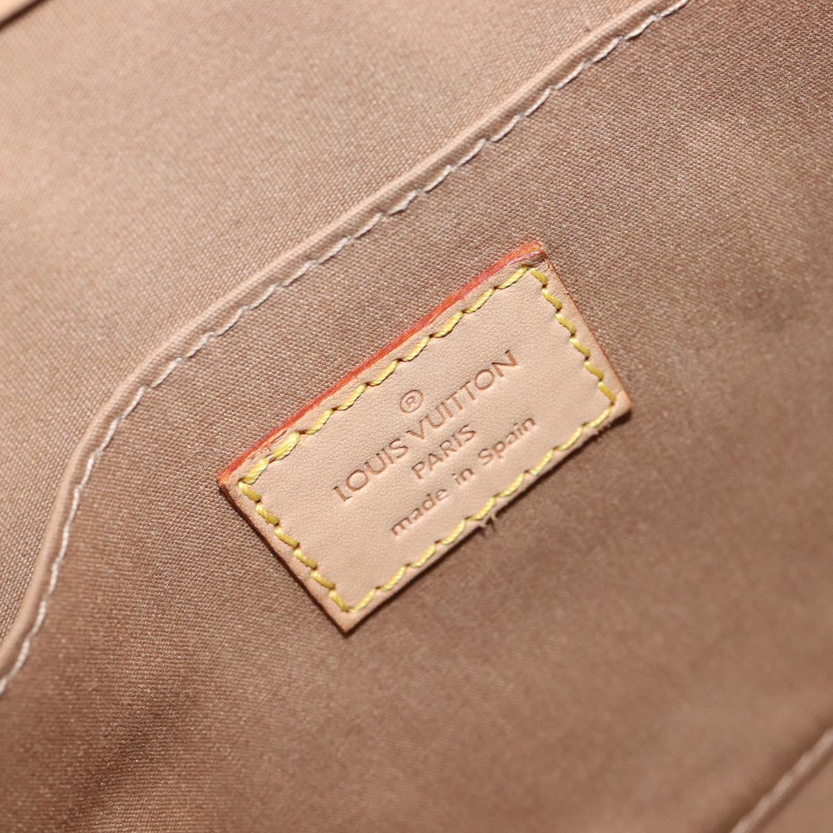 LOUIS VUITTON Monogram Vernis Maple drive Hand Bag Noisette M91376 Auth gh2464V