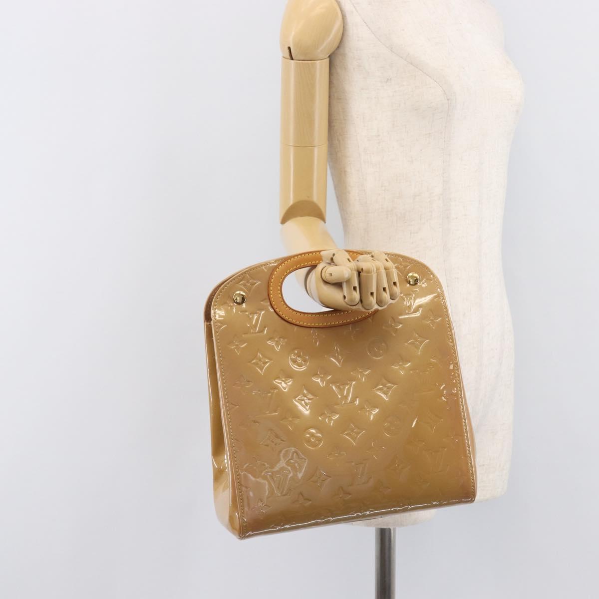 LOUIS VUITTON Monogram Vernis Maple drive Hand Bag Noisette M91376 Auth gh2464V