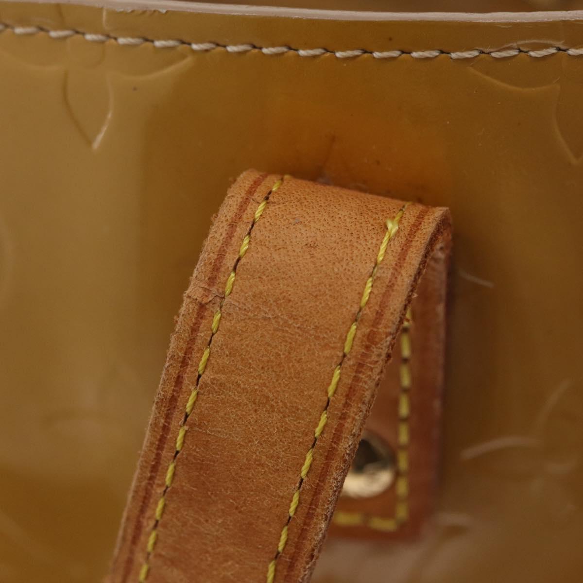 LOUIS VUITTON Monogram Vernis Reade PM Hand Bag Beige M91144 LV Auth gh2465