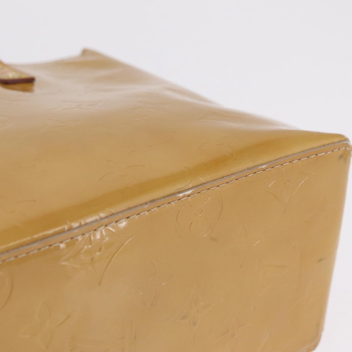 LOUIS VUITTON Monogram Vernis Reade PM Hand Bag Beige M91144 LV Auth gh2465