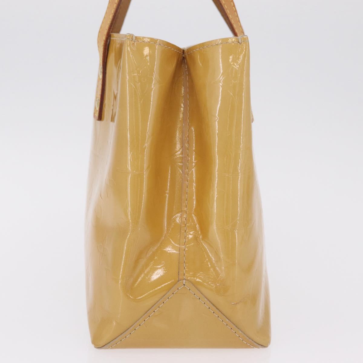 LOUIS VUITTON Monogram Vernis Reade PM Hand Bag Beige M91144 LV Auth gh2465