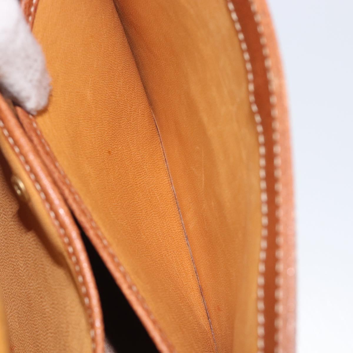 GUCCI Hand Bag Leather Canvas Beige Gold 000 256 0192 Auth gh2466
