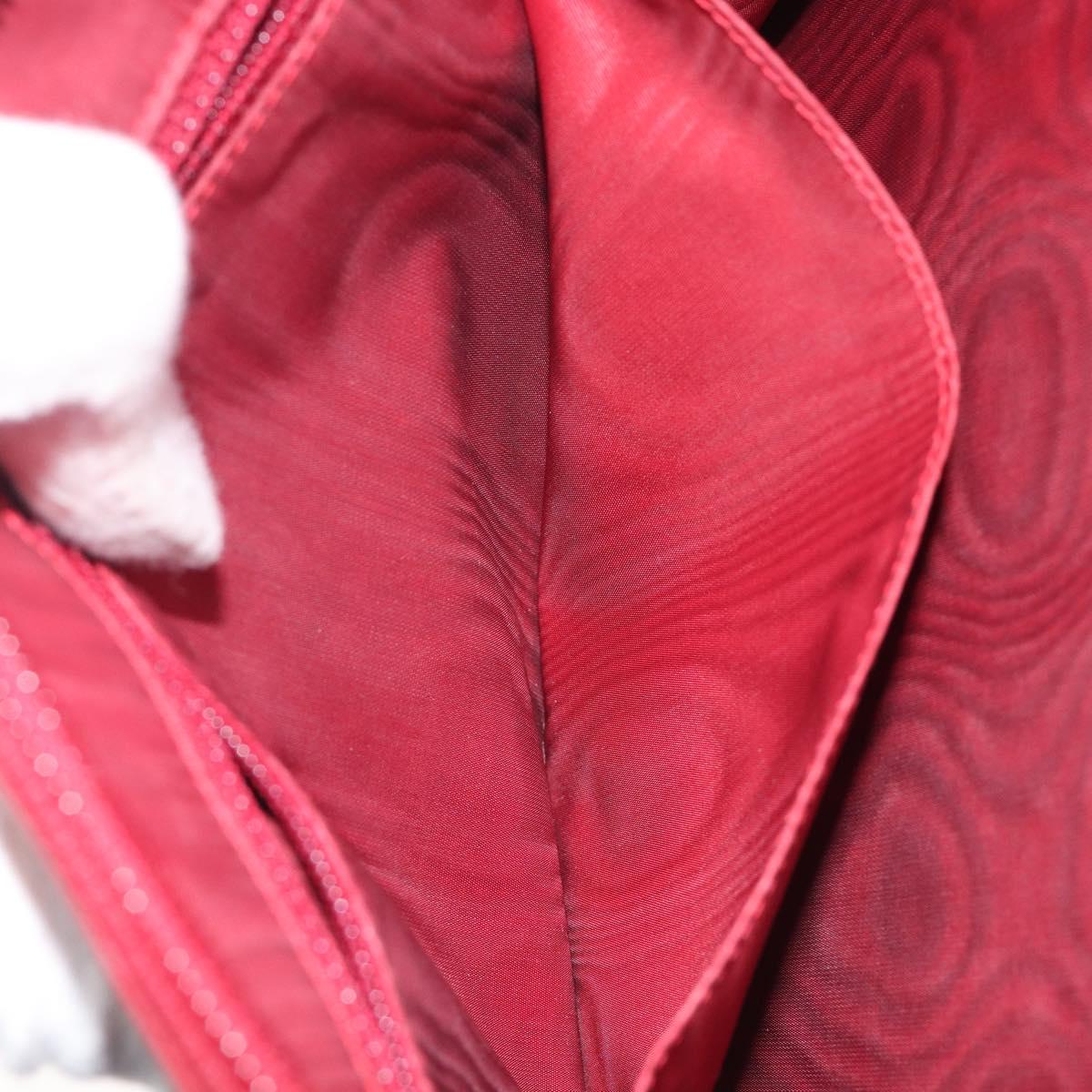 CHANEL Clutch Bag Patent leather Red Gold CC Auth gh2475