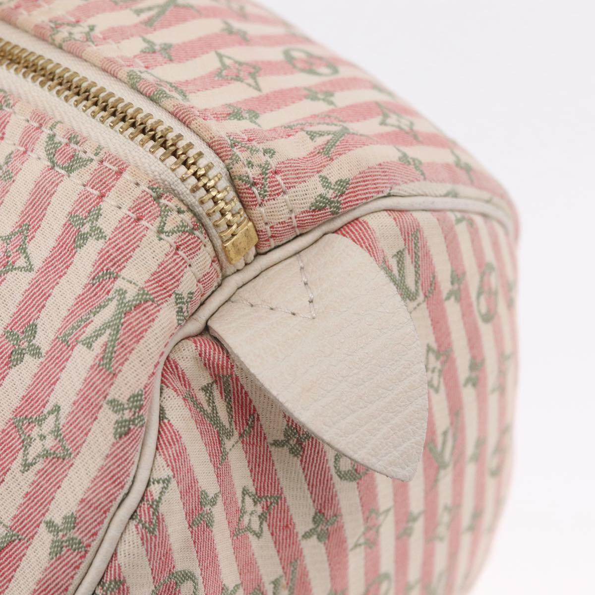 LOUIS VUITTON Monogram Mini Lin Croisette Speedy 30 Bag Pink M95501 Auth gh2476