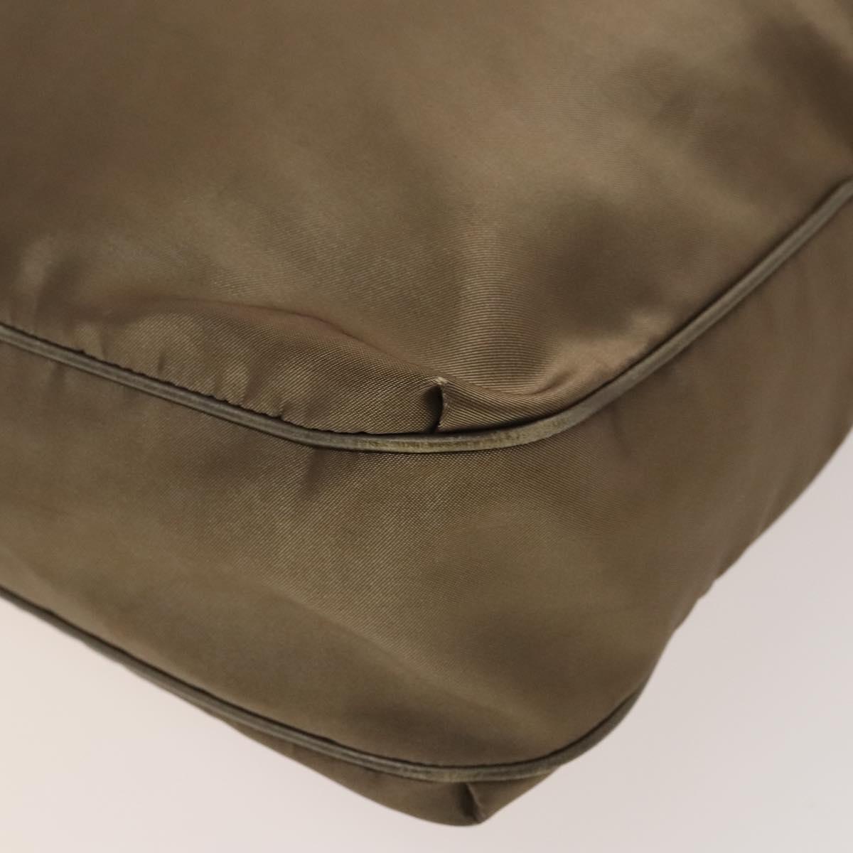 Salvatore Ferragamo Tote Bag Nylon 2way Beige Silver Auth gh287