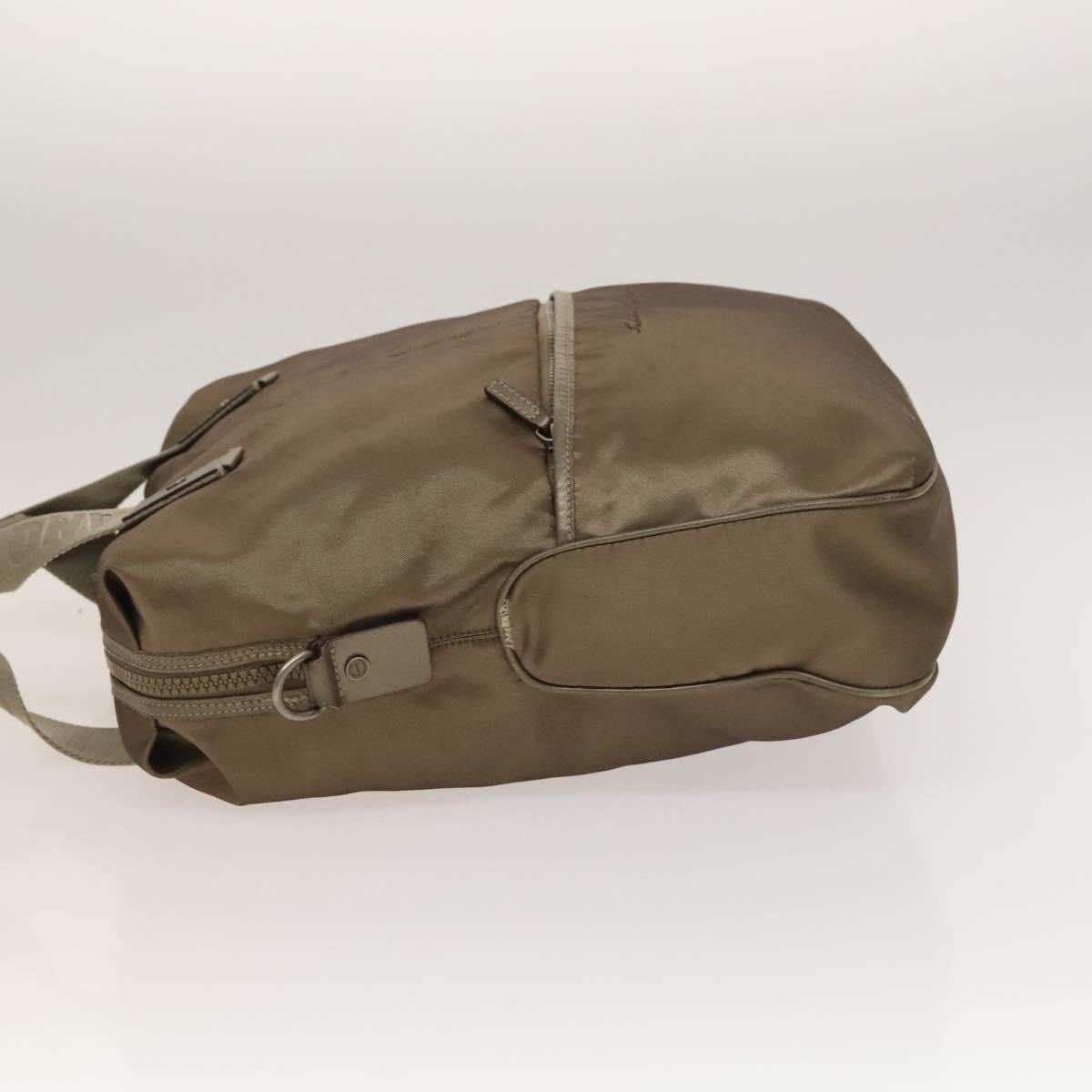 Salvatore Ferragamo Tote Bag Nylon 2way Beige Silver Auth gh287