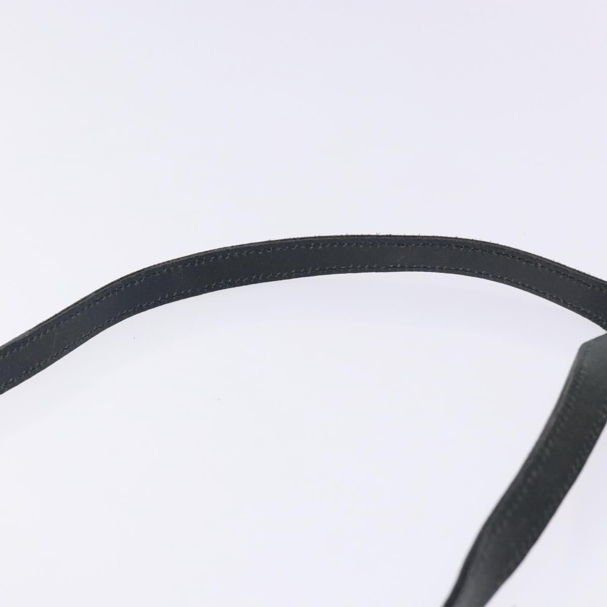 Salvatore Ferragamo Vala Shoulder Bag Suede Navy Gold Auth gh351