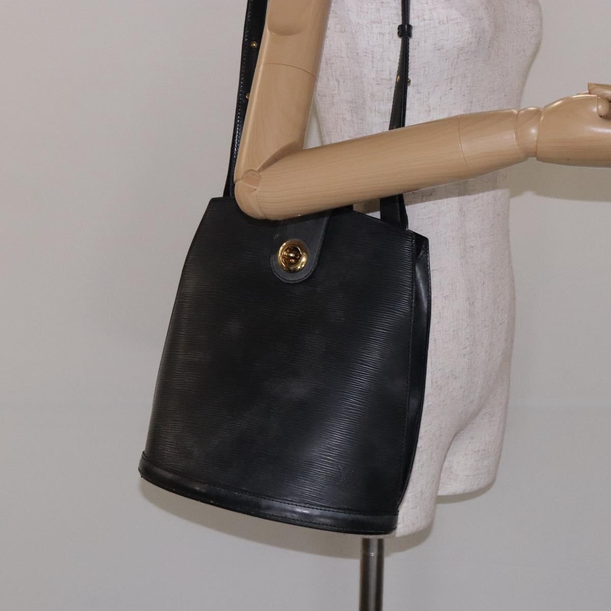 LOUIS VUITTON Epi Cluny Shoulder Bag Black M52252 LV Auth gh354