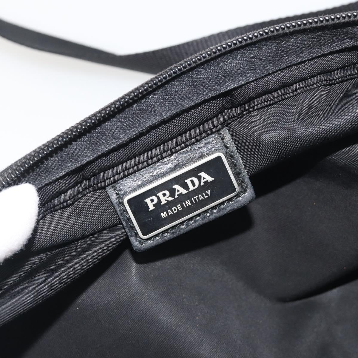 PRADA Shoulder Bag Nylon Black Auth gh414