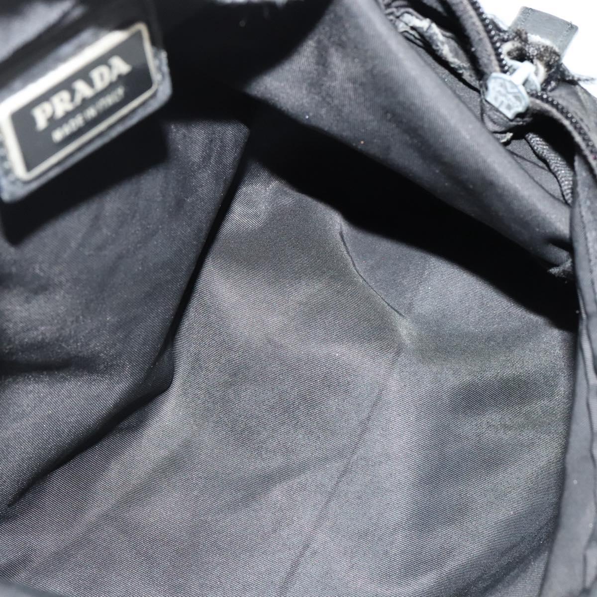 PRADA Shoulder Bag Nylon Black Auth gh414