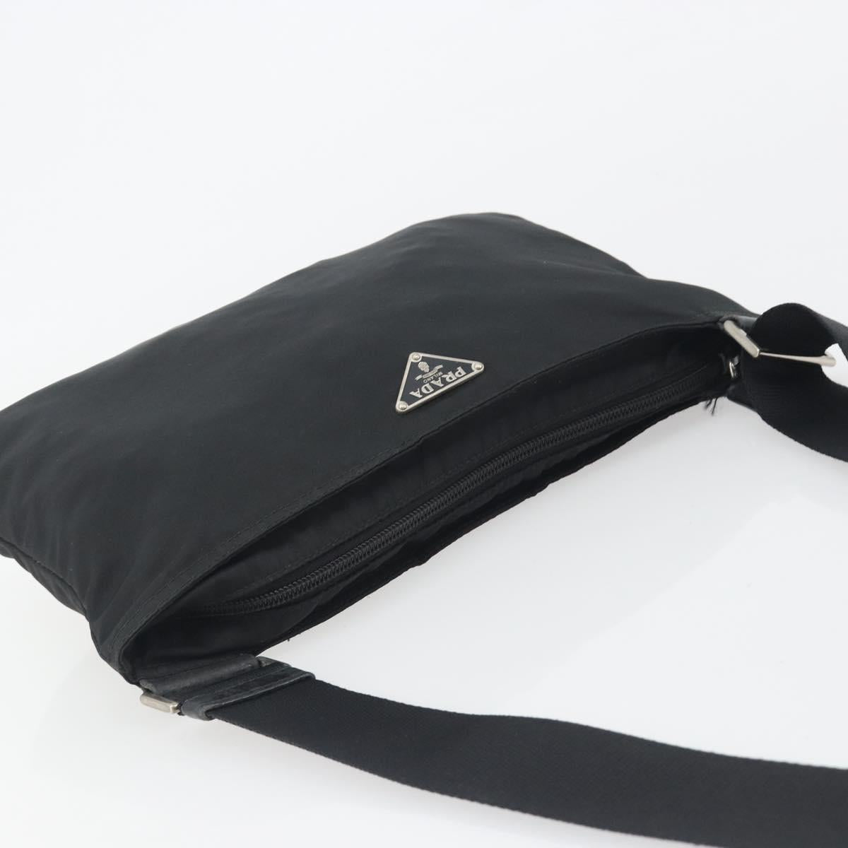 PRADA Shoulder Bag Nylon Black Auth gh414