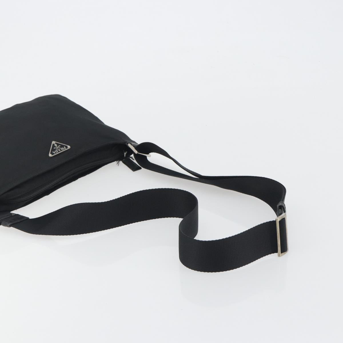 PRADA Shoulder Bag Nylon Black Auth gh414