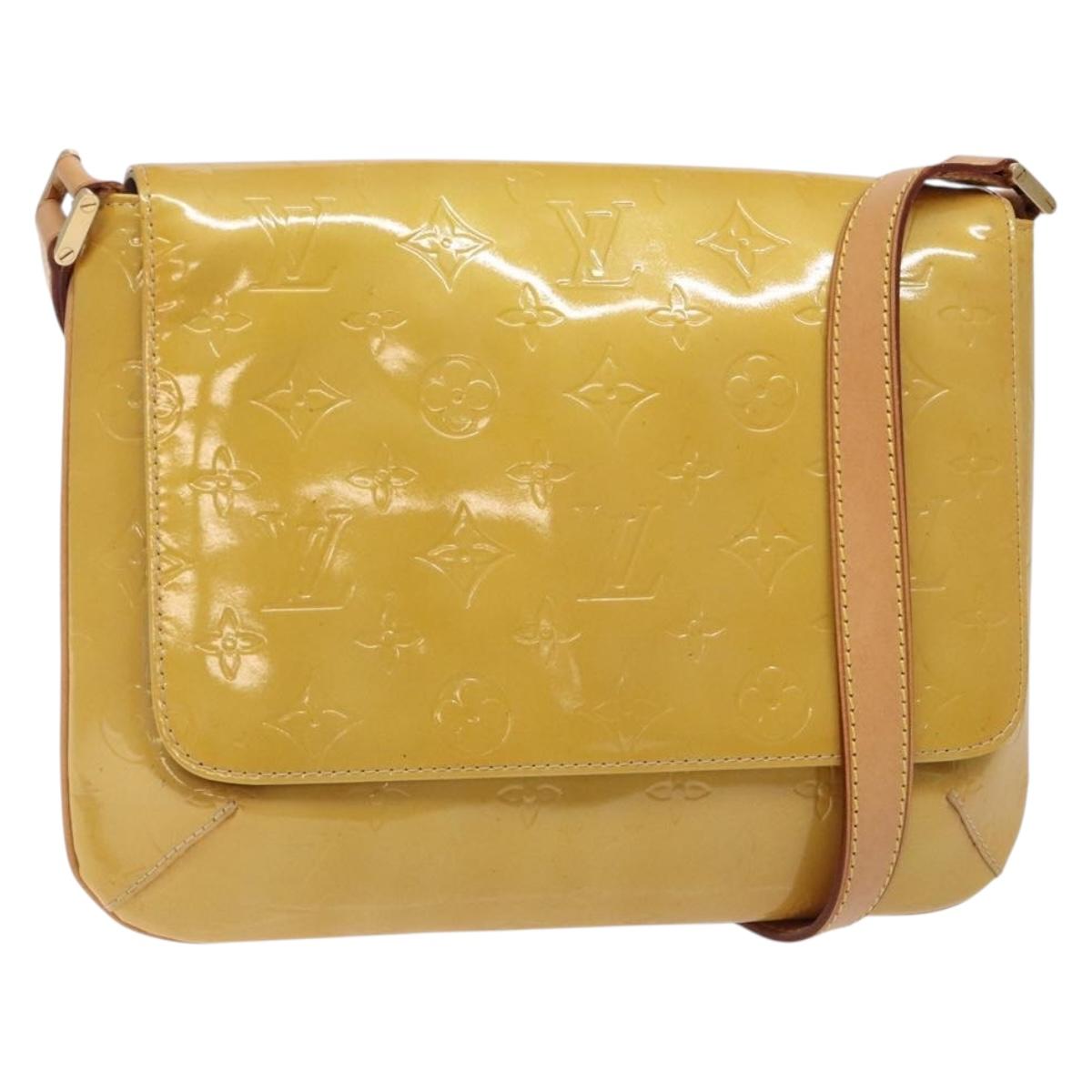LOUIS VUITTON Monogram Vernis Thompson Street Bag Beige M91301 LV Auth gh427