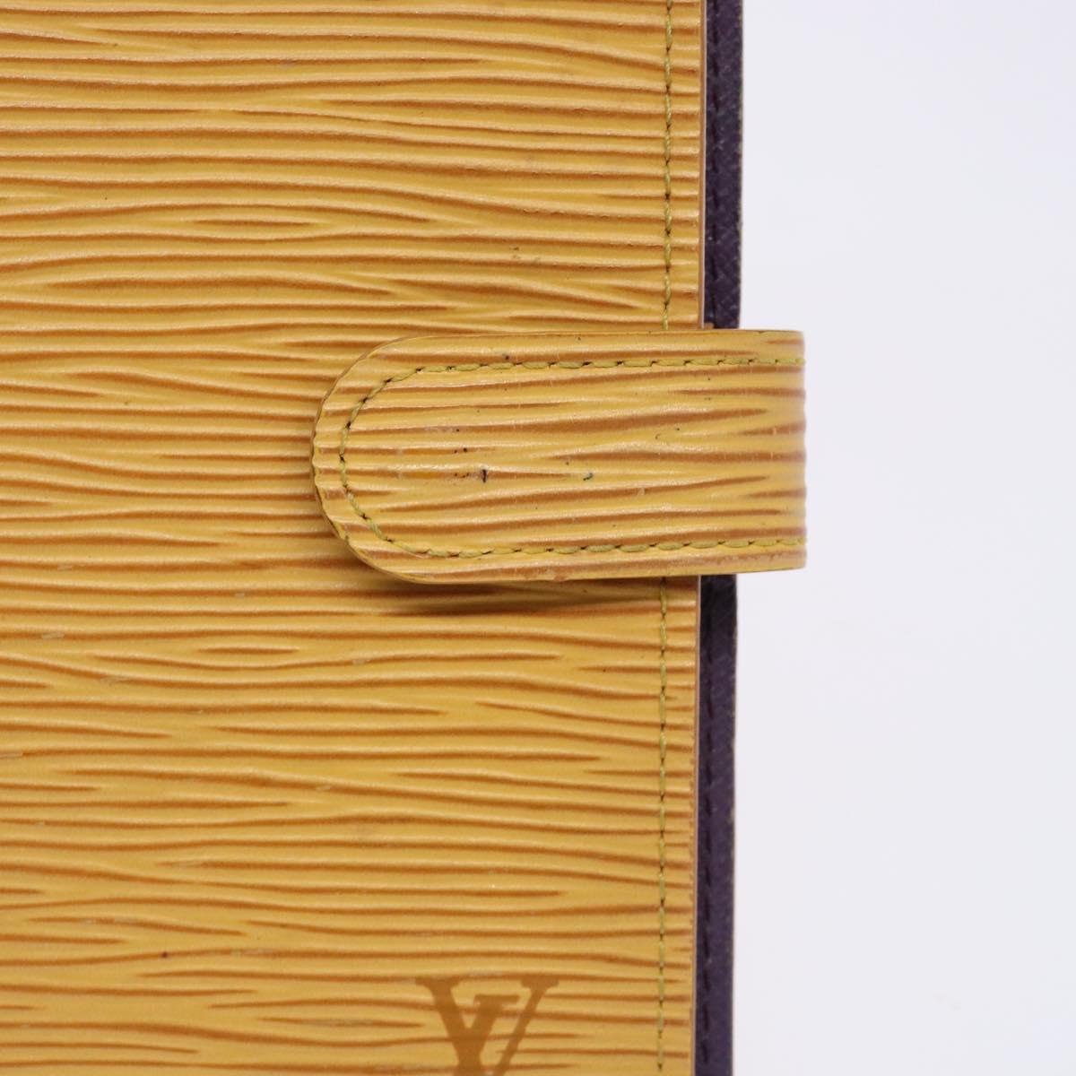 LOUIS VUITTON Epi Agenda PM Day Planner Cover Yellow R20059 LV Auth gh439
