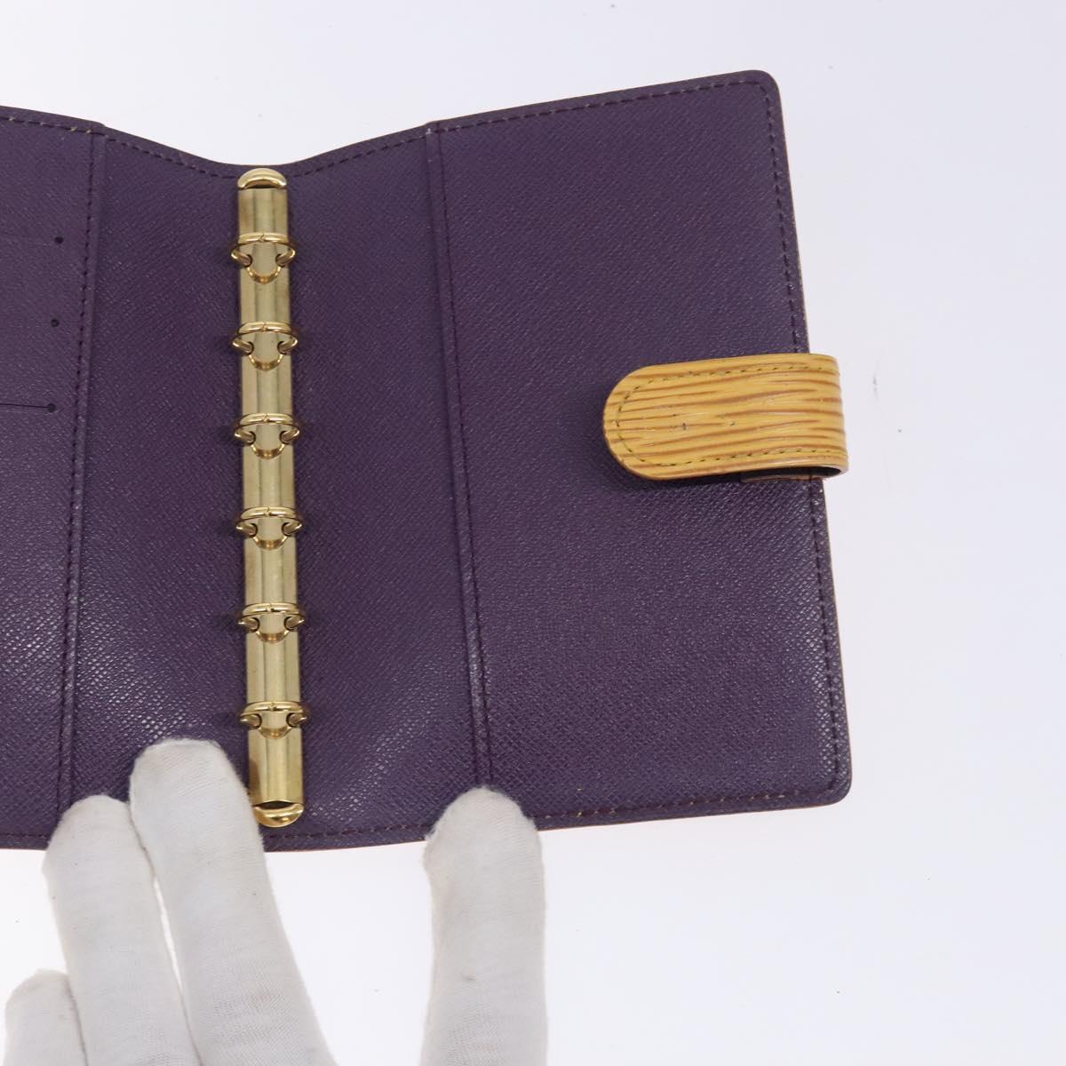 LOUIS VUITTON Epi Agenda PM Day Planner Cover Yellow R20059 LV Auth gh439