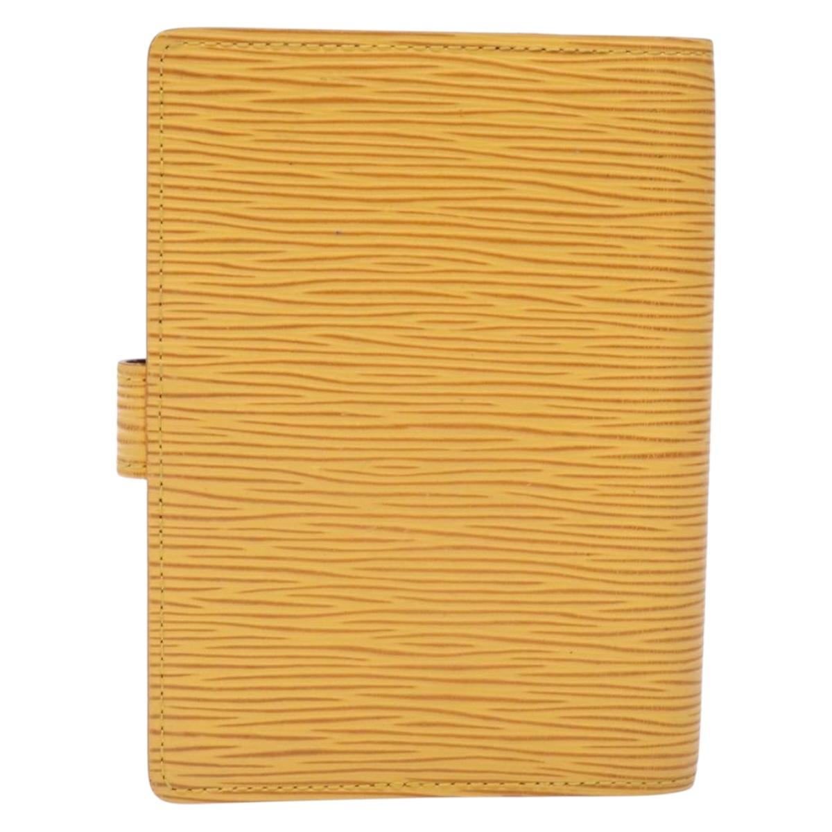LOUIS VUITTON Epi Agenda PM Day Planner Cover Yellow R20059 LV Auth gh439