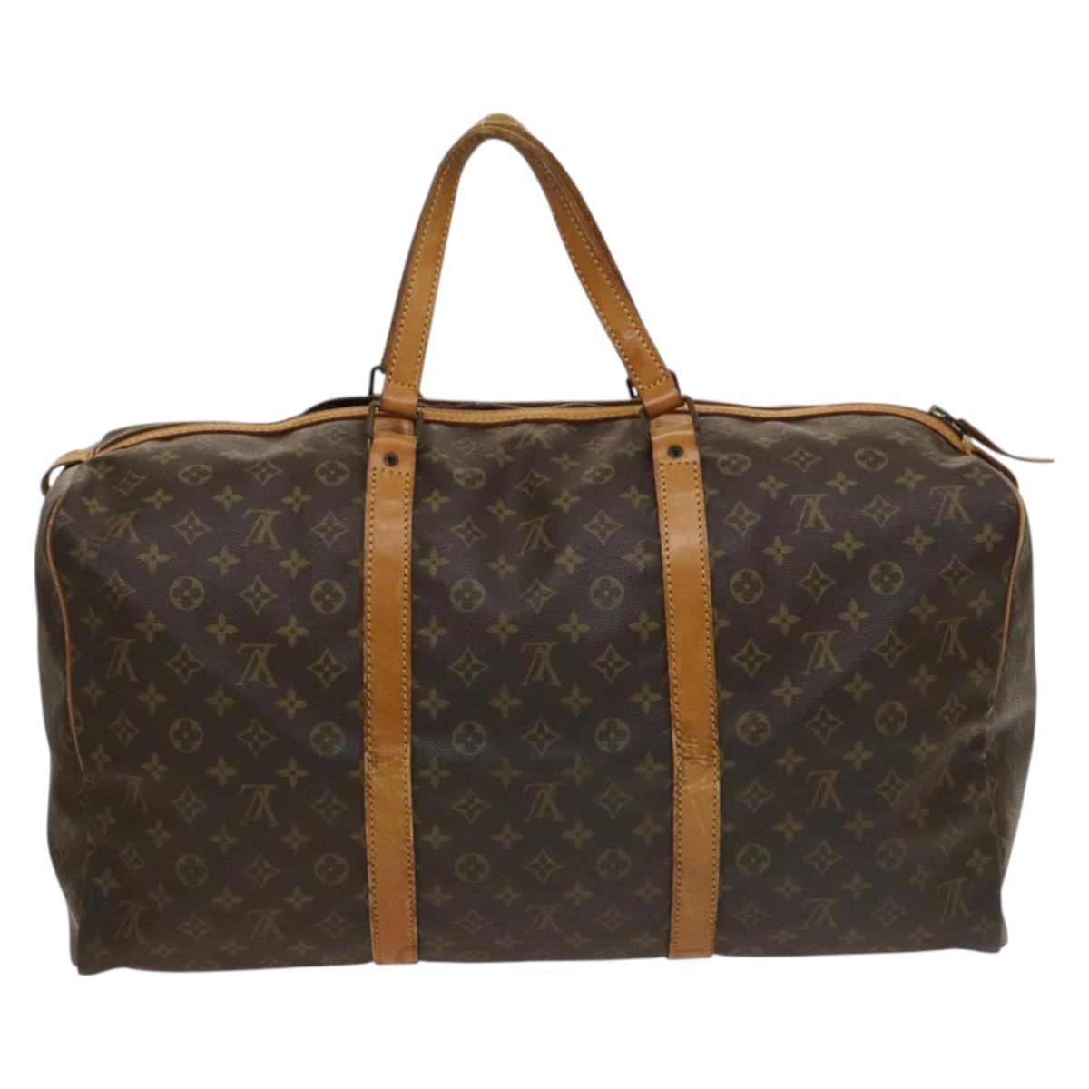 LOUIS VUITTON Monogram Sac Spool 55 Boston Bag M41622 LV Auth gh445