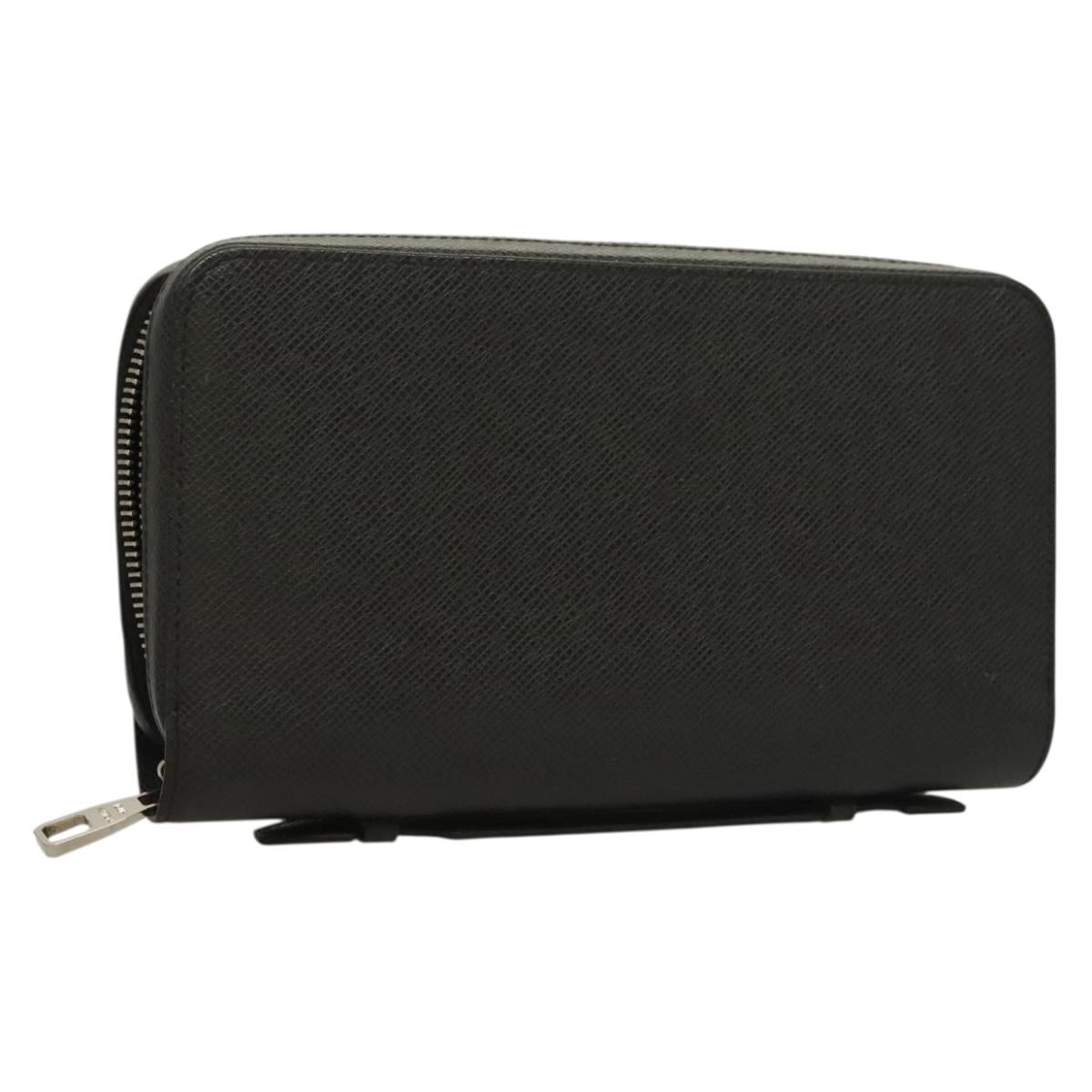 LOUIS VUITTON Taiga Zippy XL Long Wallet Ardoise M44275 LV Auth gh450