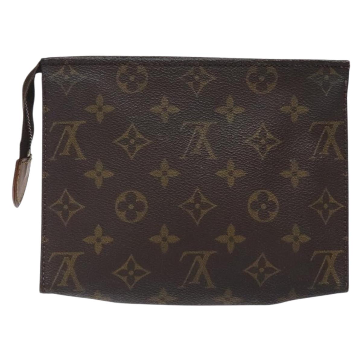 LOUIS VUITTON Monogram Poche Toilette 19 Pouch M47544 LV Auth gh466