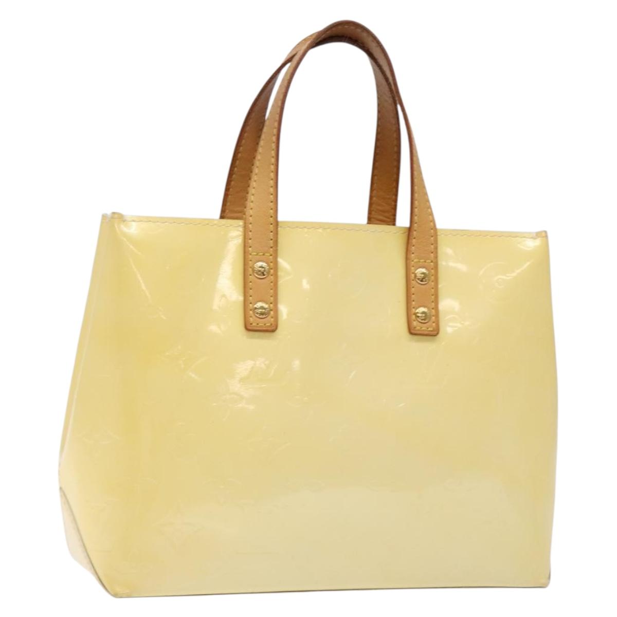 LOUIS VUITTON Monogram Vernis Reade PM Hand Bag Perle M91336 LV Auth gh473