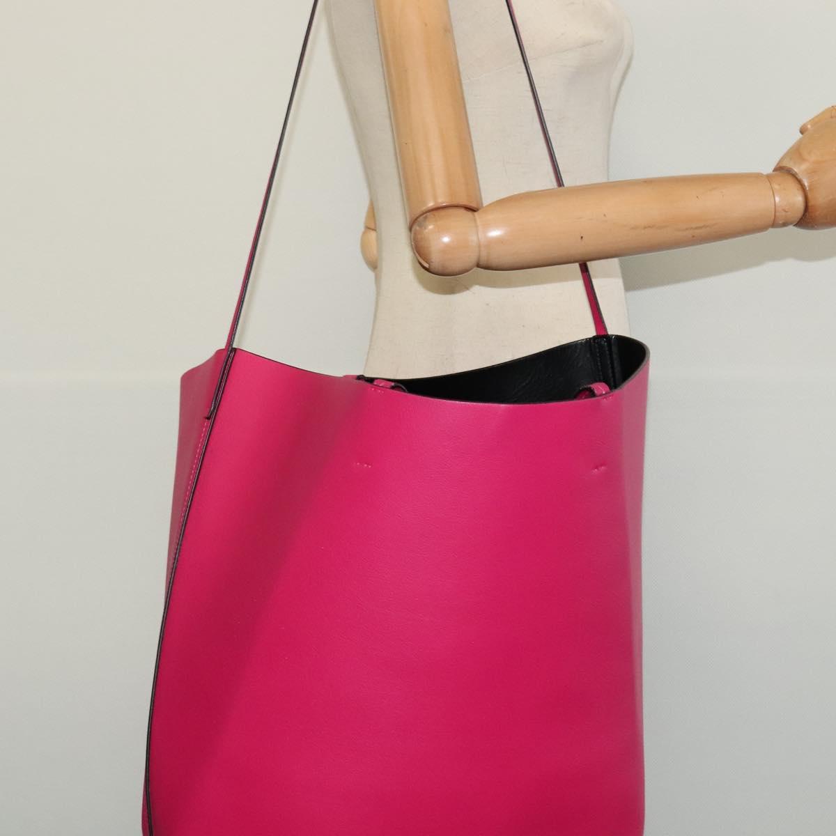 MARNI Tote Bag Leather Pink Auth gh503
