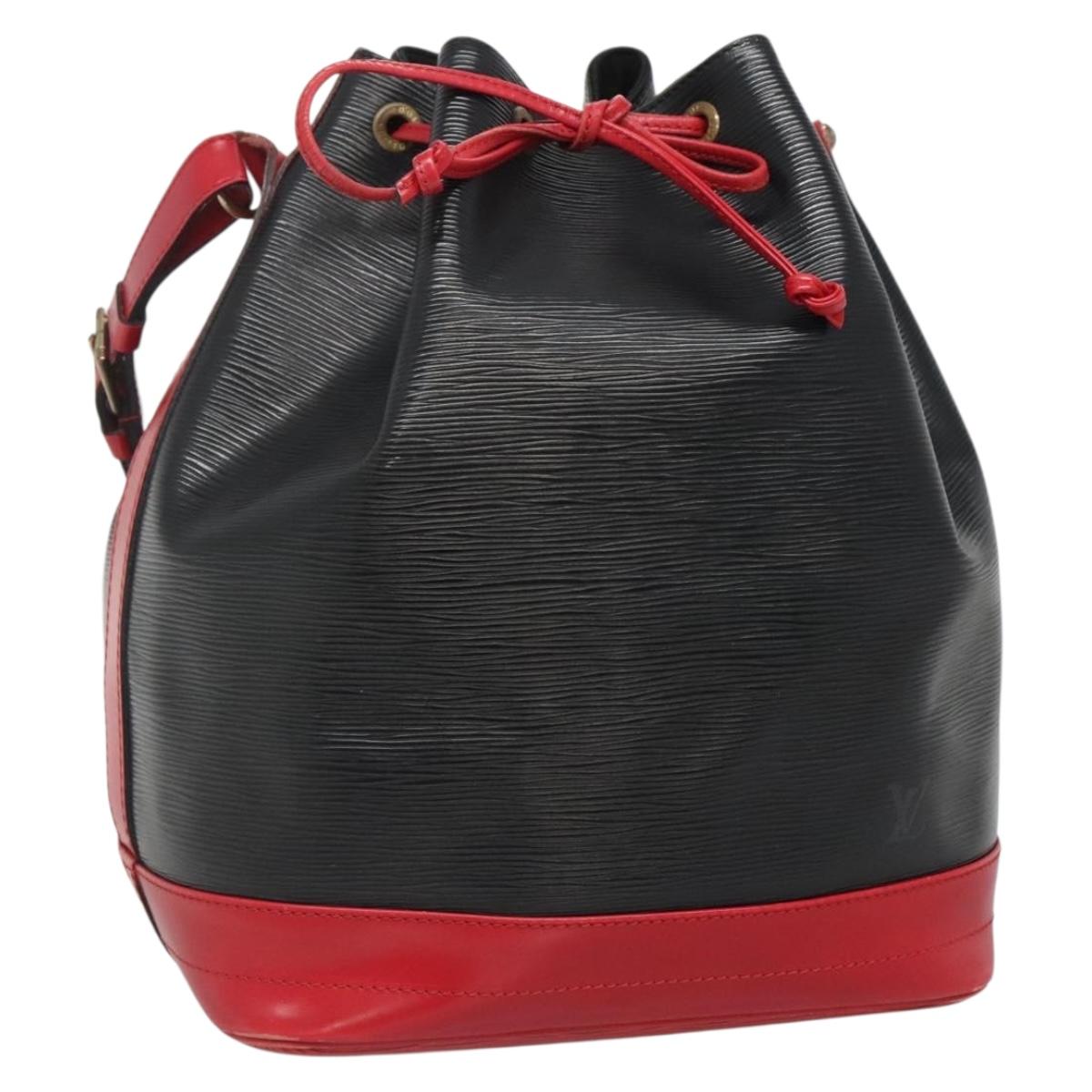 LOUIS VUITTON Epi Noe Shoulder Bag Bicolor Black Red M44017 LV Auth gh522