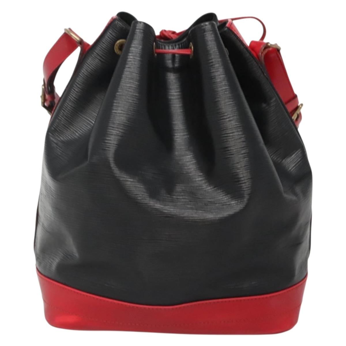 LOUIS VUITTON Epi Noe Shoulder Bag Bicolor Black Red M44017 LV Auth gh522