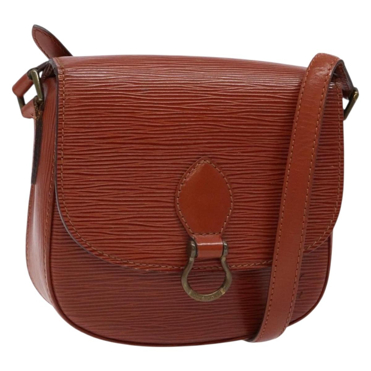 LOUIS VUITTON Epi Saint Cloud PM Shoulder Bag Brown M52213 LV Auth gh530
