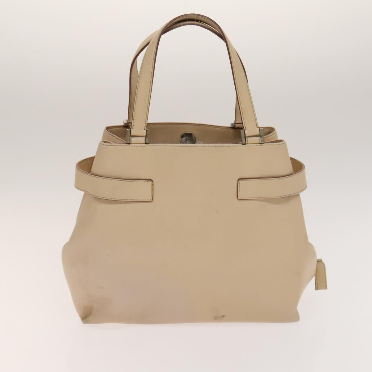 Salvatore Ferragamo Shoulder Bag Leather 2Set Black Beige Auth gh541