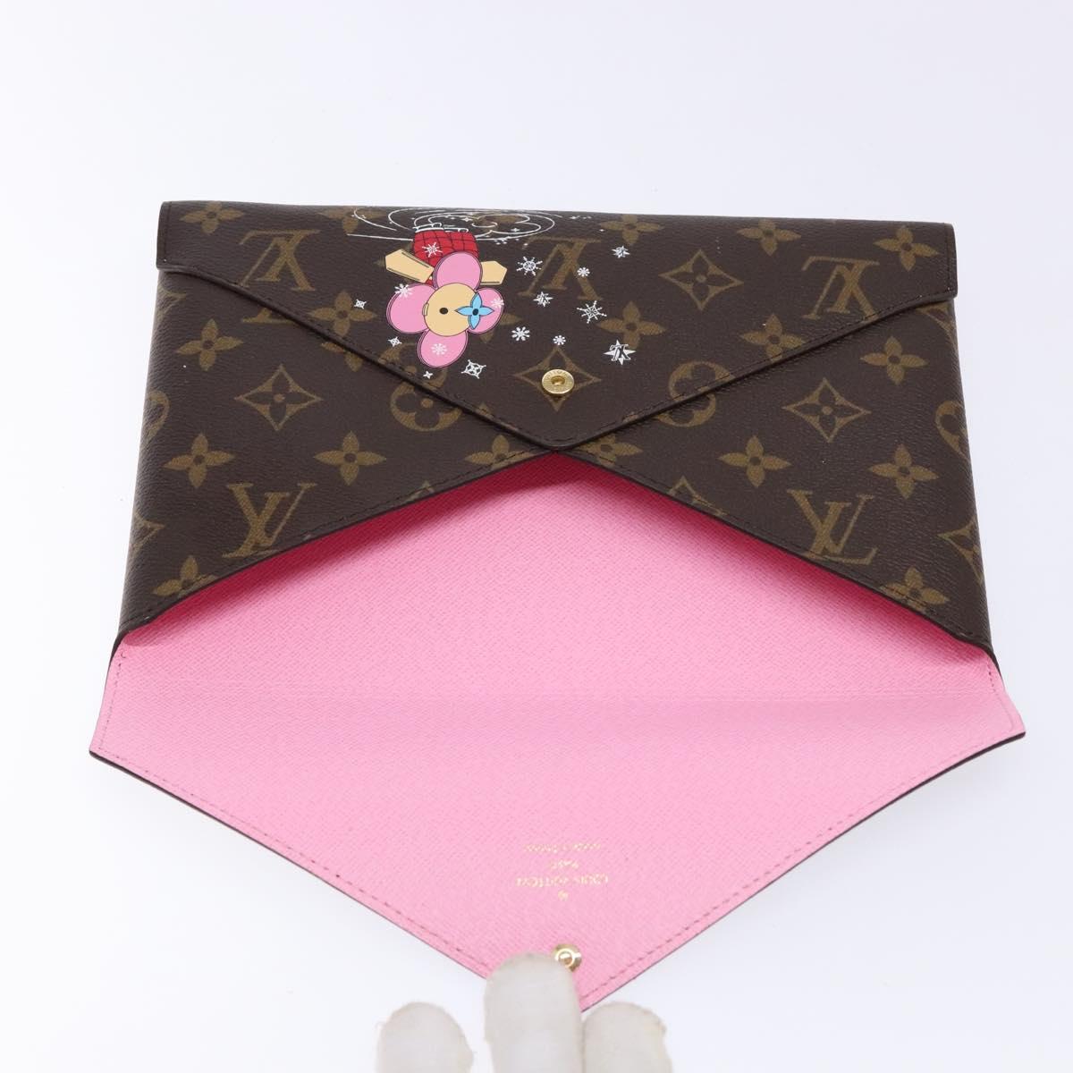 LOUIS VUITTON Monogram Christmas 2023 Only Pochette Kirigami M82655 Auth gh548