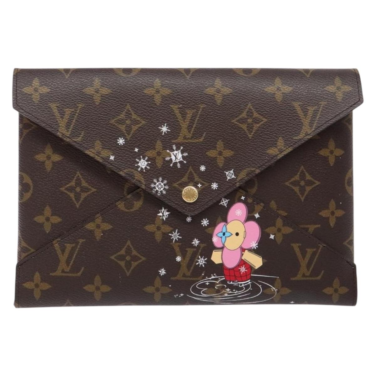 LOUIS VUITTON Monogram Christmas 2023 Only Pochette Kirigami M82655 Auth gh548