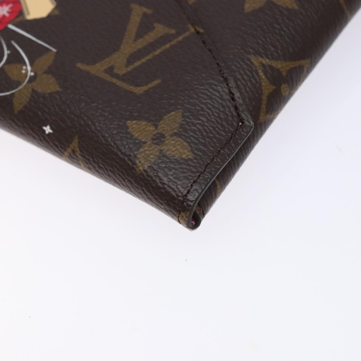 LOUIS VUITTON Monogram Christmas 2023 Only Pochette Kirigami M82655 Auth gh548
