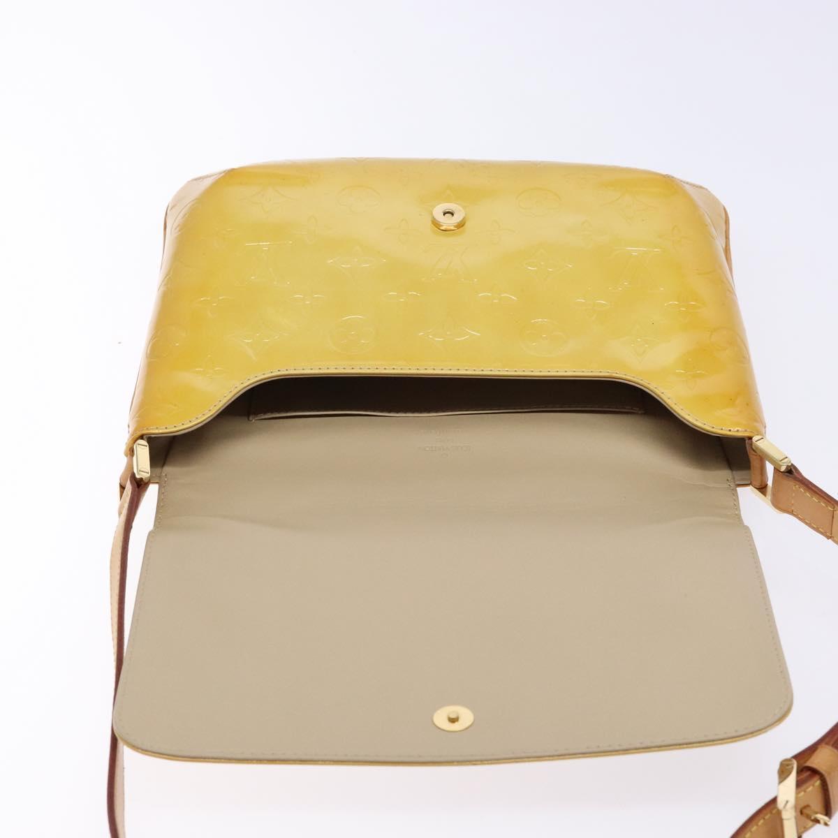 LOUIS VUITTON Monogram Vernis Thompson Street Bag Beige M91301 LV Auth gh569