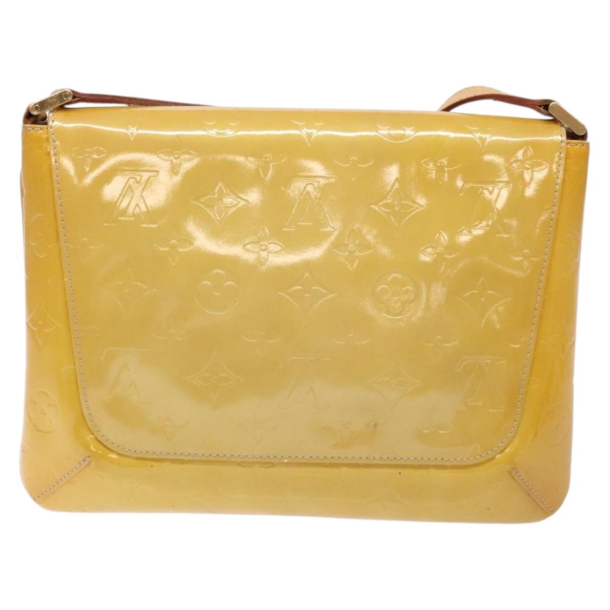 LOUIS VUITTON Monogram Vernis Thompson Street Bag Beige M91301 LV Auth gh569