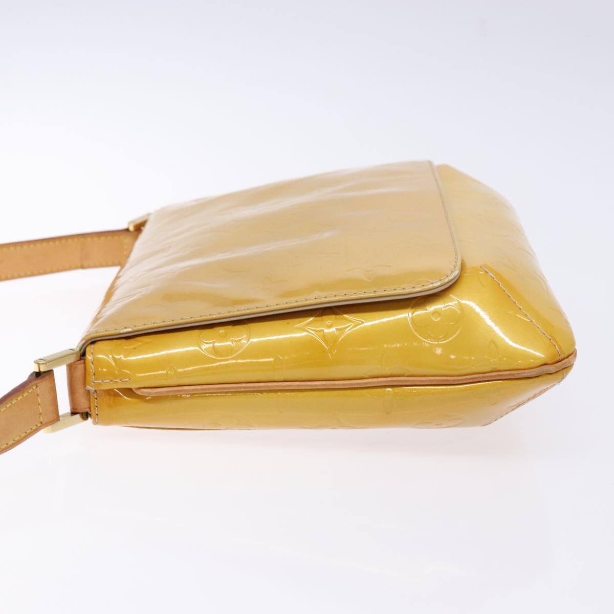 LOUIS VUITTON Monogram Vernis Thompson Street Bag Beige M91301 LV Auth gh569