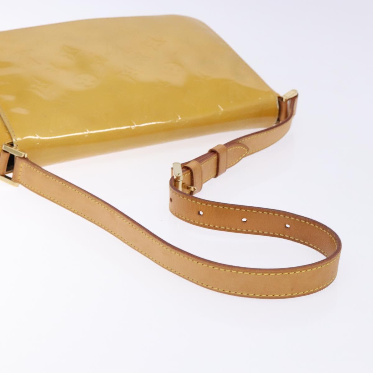 LOUIS VUITTON Monogram Vernis Thompson Street Bag Beige M91301 LV Auth gh569