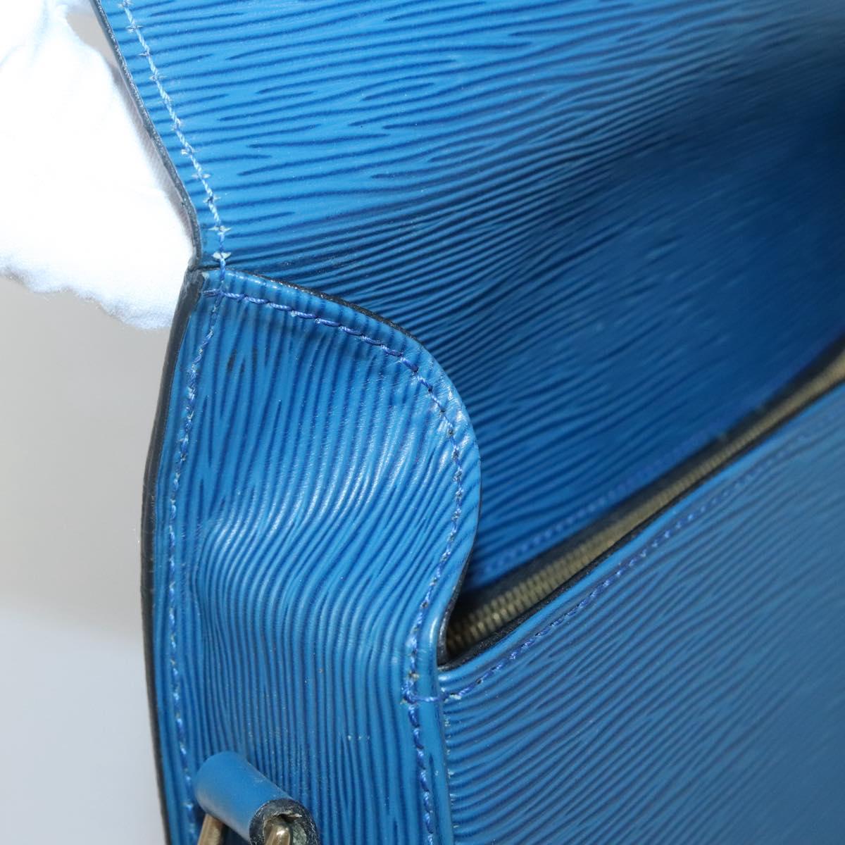 LOUIS VUITTON Epi Saint Cloud GM Shoulder Bag Toledo Blue M52195 LV Auth gh570