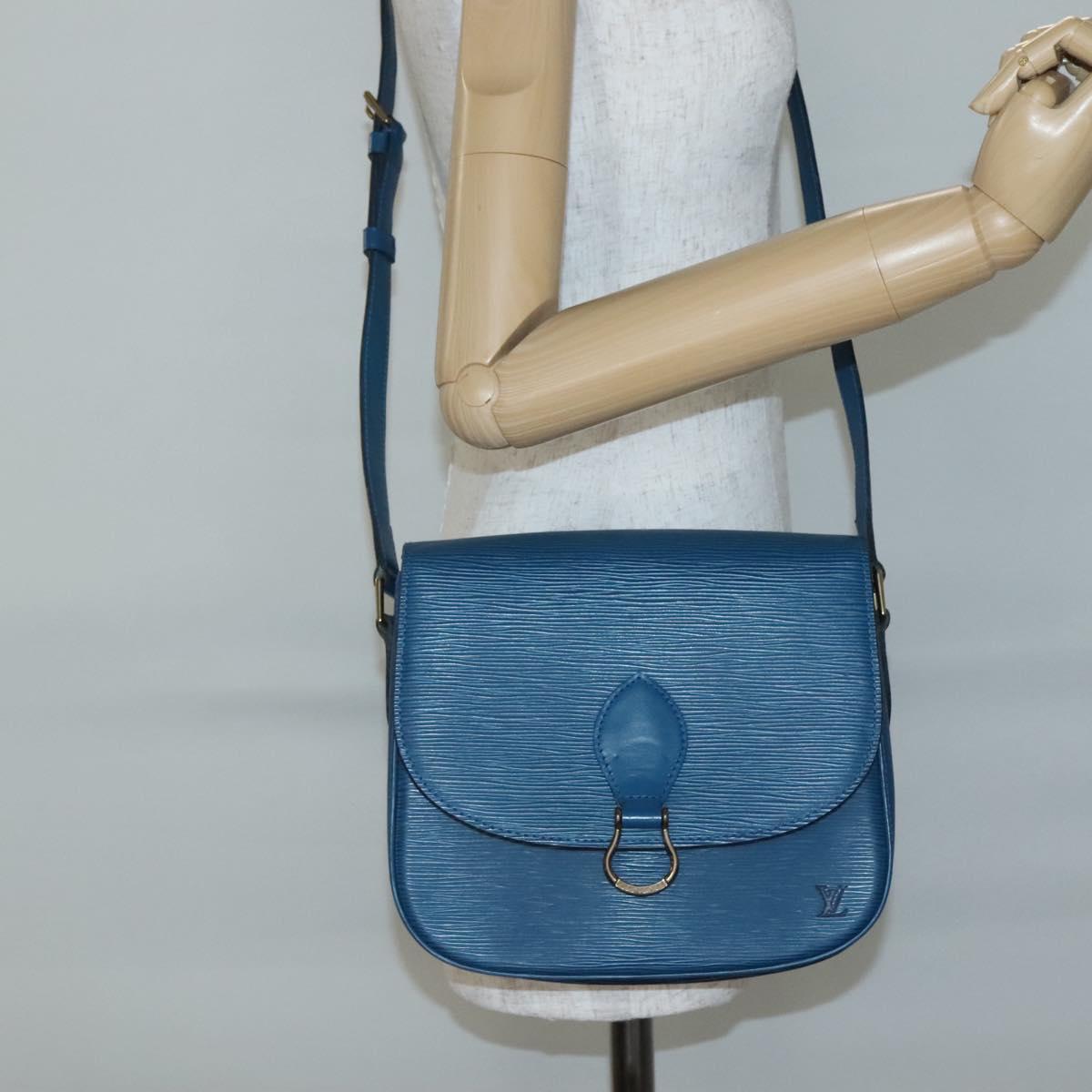 LOUIS VUITTON Epi Saint Cloud GM Shoulder Bag Toledo Blue M52195 LV Auth gh570