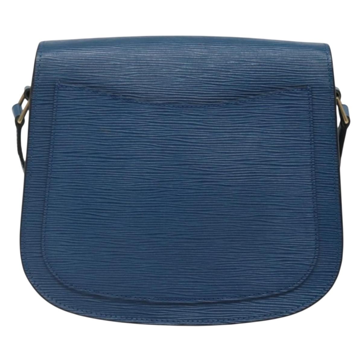 LOUIS VUITTON Epi Saint Cloud GM Shoulder Bag Toledo Blue M52195 LV Auth gh570