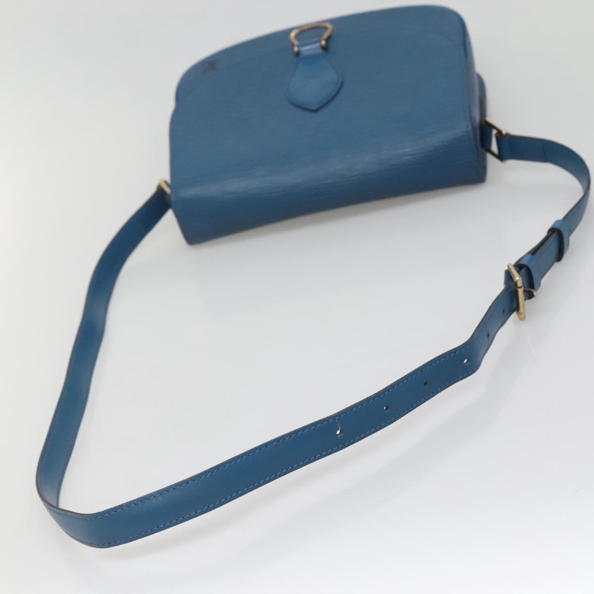 LOUIS VUITTON Epi Saint Cloud GM Shoulder Bag Toledo Blue M52195 LV Auth gh570