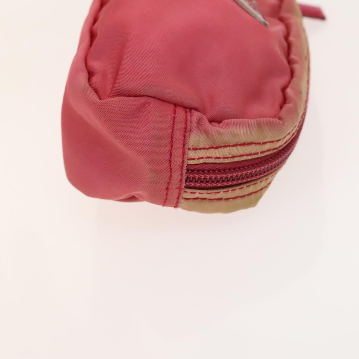 PRADA Pouch Nylon 3Set Black Pink Auth gh587