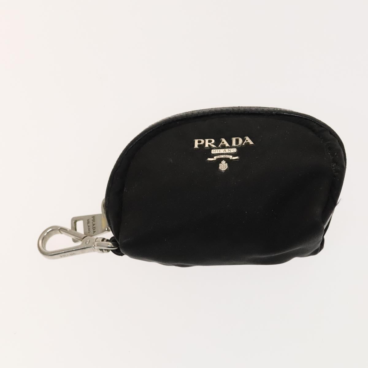 PRADA Pouch Nylon 3Set Black Pink Auth gh587